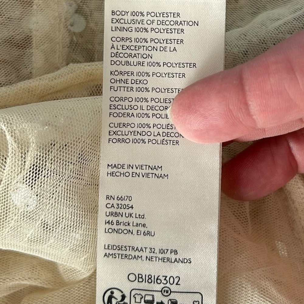 Anthropologie Cream Sequin Blouse - Picture 7 of 7